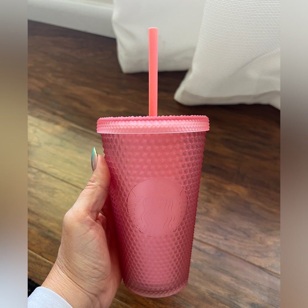 Light pink frosted studded small cup